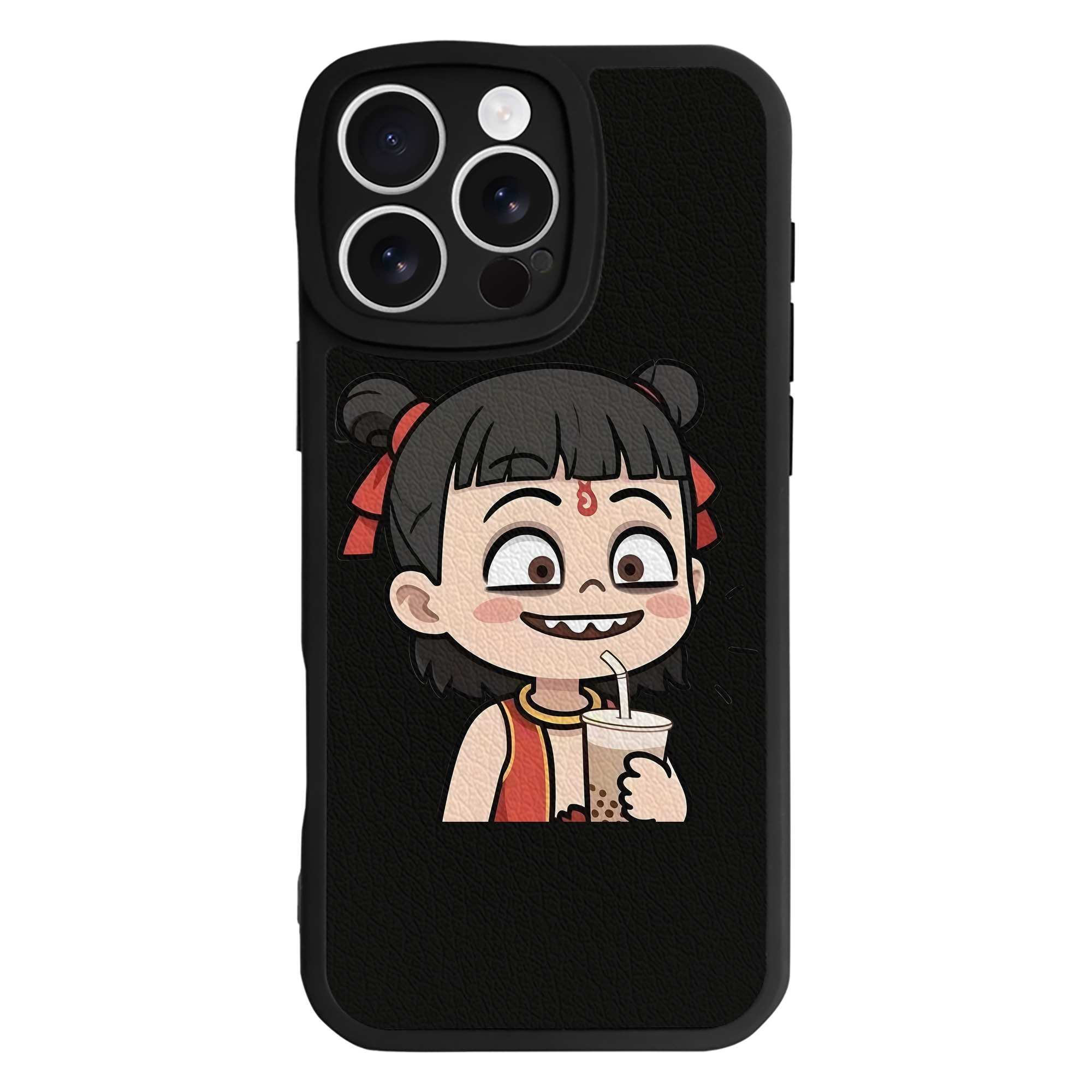 （画像用） Ne Zha 2 ナタ 魔童の大暴れ 【iPhone 16シリーズ対応】シリコンスマホケース（レザー調） 材質：シリコン